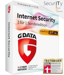 G DATA Internet Security 3 för 1 specialversion | 3 enheter – 1 år | Antivirus-program med barnsäkring | PC, Mac, Android, iOS | DVD | inkl. webbkameraskydd | framtida uppdateringar ingår