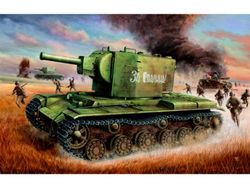 Trumpeter 312 - Rússia tanque KV-2, cor / modelo sortido