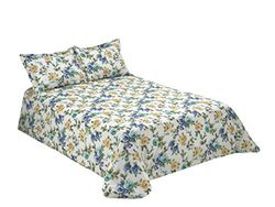 VIANTALA SYLVIA 104 Conjunto de lençóis, cama 150, algodão, azul e branco
