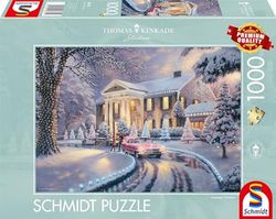 Schmidt Spiele 58781 Thomas Kinkade, Graceland Christmas, puzzel met 1000 stukjes, kleurrijk
