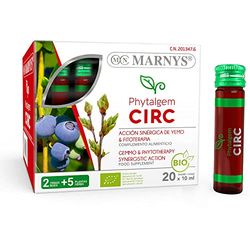 Marnys Phytalgem Circ, Con arándano azul, Formulado para el Apoyo a la Circulación En Piernas Cansadas, 20 viales bebibles de 10 ml