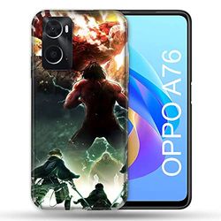 Fodral för Oppo A76 Manga Attack Titans Combat