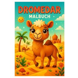 Dromedare Malbuch: 50 beeindruckende Illustrationen der majestätischen Wüstentiere: Für Kinder und Erwachsene zum Ausmalen und Entspannen