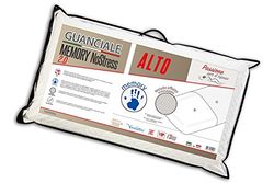 V.I.P. VERY IMPORTANT PILLOW V.I.P. Cuscino Viscolattice Saponetta Memory No Stress Effetto Massaggio, Alto, 72 x 42 x 13 cm Made in Italy, Bianco