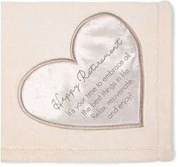 Pavilion Gift Company Soft Happy Retirement Warm Royal Plush Throw Blanket 50"x60"