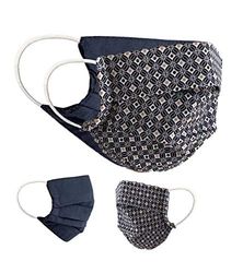 BAF Unisex 2-Pack Reusable Printed Cotton Washable Mask - Black, 2 Ply, One Size Fits All
