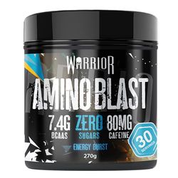 Warrior Amino Blast 270g – BCAA Powder – Branched Chain Amino Acids Supplement, Intra Workout & Recovery, Energy Drink – 30 Servings (Energy Burst)
