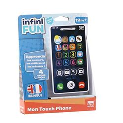 KD Toys Phone, Tech Too S12550, Interactive Learning Toy for Kids with Discovery Mode, 4 Fun Games, Suitable for 12-36 months, Color: Unspecified