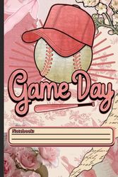 Baseball and Softball Lover Journal - Cute Lined Notebook for Girls, Women, Students, and Teachers - Game Day Vibes for College, School, or Office Writing