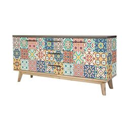 Ambiance Sticker Adesivi Murali per Mobili da Tavola, Adesivi Decorativi per Camere da Letto e Armadi Célistino - 24 Piastrelle Adesive 10 x 10 cm