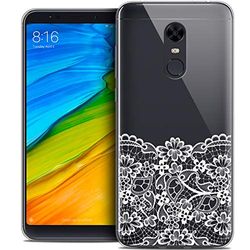 CASEINK fodral för Xiaomi Redmi 5 Plus (6) fodral [kristallgel HD vårkollektion design låg spets - mjuk - ultratunn - tryckt i Frankrike]