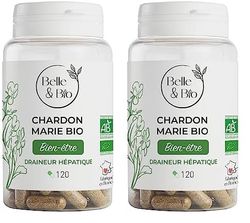 DIGESTION - Chardon Marie Bio - DETOX FOIE - Certifié Ecocert - Pilulier 120 Gélules - Fabriqué en FRANCE (Lot de 2)