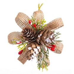 BigBuy Christmas Kerstversiering meerkleurig natuurlijke kunststofvezel 10,5 x 4 x 20 cm (3 stuks)