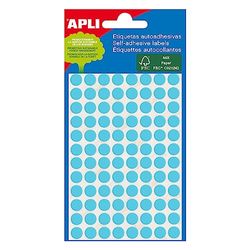 APLI 2045 - Blauw mini-zaklabel Ø 8,0 mm 3 vellen