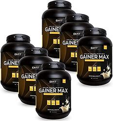 Eafit GAINER MAX 1,1 kg - Vanille Noisette - Format eco 6 Pots - Protéine musculation - Whey + œuf- Prise de masse - Vitamines Minéraux - 108 portions - Certifié anti-dopage - Noir - 6 x 1,1 kg