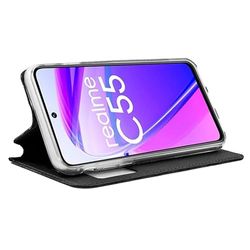 Funda Cool Flip Cover para Realme C55 Liso Polipiel Negro