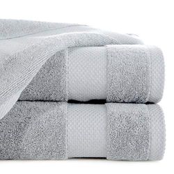 Eurofirany Andrea Handdoekenset, badhanddoek, saunahanddoek, washandje, luxe kwaliteit, absorberend, 100% katoen, 400 g/m², verpakking van 3 en 6 stuks, lichtgrijs, 70 x 140 cm/1 stuk. 3 stuks, 3 stuks