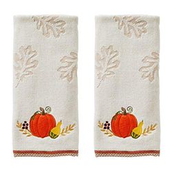 SKL HOME by Saturday Knight Ltd. Ensemble de Serviettes de Toilette Traditionnelles Citrouille, Brun Clair