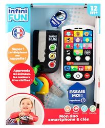 Infini Fun - My Duo High-Tech Phone + Keys - Ultra-realistic phone and keys! - Multi-learning imitation toys from 12 months