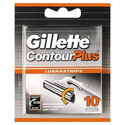 Gillette Contour Plus Recarga de máquina de barbear para homem 10 peças sobressalentes