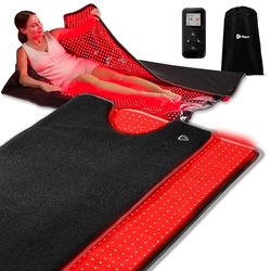 LifePro Couverture de thérapie par lumière rouge pour une couverture complète du corps avec thérapie par la lumière rouge et proche infrarouge – Tapis de thérapie par lumière rouge pour tout le corps,