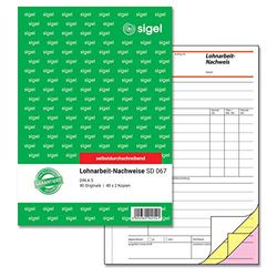 Sigel SD067 Contract Working Certificate A5 3 x 40 Pages Carbonless [Cannot Guarantee English]