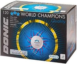Donic Box met tennisballen voor wedstrijden, P40+, verpakking van 120 stuks, wit