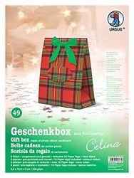 Ursus 5150049 Celina Lot de 5 boîtes Cadeau en Carton Photo 300 g/m² imprimé des Deux côtés, prédécoupé et rainuré, avec 10 étiquettes en Papier, idéal pour Les Petites Surprises