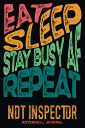 NDT Inspector Notebook Journal : Stay Busy AF: Gag Gift - Funny Sweary Blank Ruled Book for Christmas, Birthday, Retirement & Appreciation