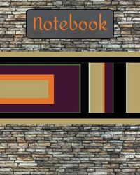 Geometric Bricks Notebooks: 120 College Ruled Cream Pages; 8 x 10 in.