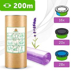 Eco Recharge de film de recharge universel de 200 m pour poubelle à couches Compatible avec Tommee Tippee TEC, Simplee, Twist & Click et autres | Pour cassettes de recharge | Parfum lavande