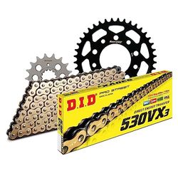 Kettingset DID staal 530VX3 / 104 eindeloos voor Honda CB R 1100 cc bj. 1981