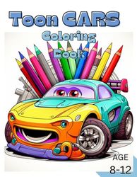 Toon Cars Coloring Book: Cool Kids Toon Cars Cartoon Coloring book