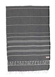 Bersuse 100% Cotone - Anatolia XXL -Asciugamano Coperta Turco Telo Mare -Nero