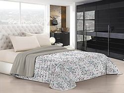 Italian Bed Linen Edredón de Verano “Fantasy”, Flor, Singolo