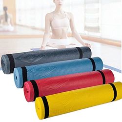 Antislip yogamat met hoge dichtheid, mat voor training, fitness, aerobic, fitnessstudio, gymnastiek met schouderriem, verschillende kleuren (175 x 60 cm)