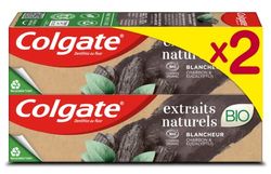 COLGATE - Colgate tandkräm, naturliga extrakt, ekologiskt vitkol, eukalyptus, mjuk och uppfriskande, 2 x 75 ml