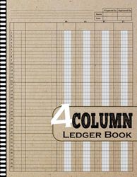 4 Column Ledger Book: Large Four-Column Financial Tracker for Small Business and Personal Use | Record Expenses and Income Easily | Simple 4-Column Format