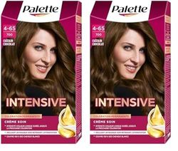 Schwarzkopf - Palette - Coloration Permanente Cheveux - Crème Soin - Couvre 100% des Cheveux Blancs - Tenue 8 semaines - Chatain Chocolat 700 (Lot de 2)