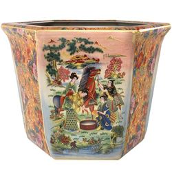 Oriental Furniture Fioriera, Ceramica, Multicolore