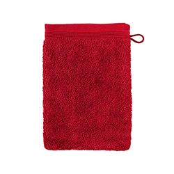 möve Superwuschel wash glove 15 x 20 cm made of 100% cotton, ruby