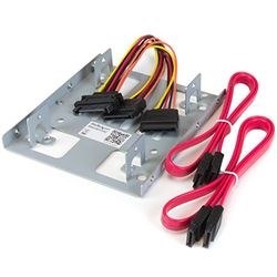 StarTech BRACKET25X2 Dual SSD-Montageschiene für 2x 2.5'' in einem 3.5'' HDD Slot