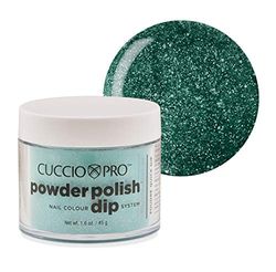 Cuccio Jade avec paillettes argentées Vernis à ongles Dip Système Immersion à poudre