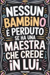 Taccuino maestra: regali personalizzati , 100 Pagine A5 per insegnanti scuola elementare , pensiero speciale fine anno scolastico