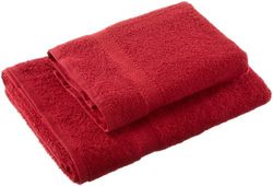 Dyckhoff 410936905 Lot de 2 essuie-main 50 x 100 cm + 2 serviettes de bain 70 x 140 cm Bordeaux