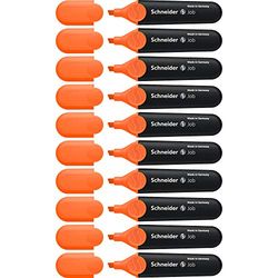 Schneider Job 150 Highlighter Refillable Non-Fading with Clip Pack of 10 Orange