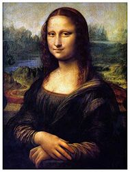 ArtPlaza Da Vinci Leonardo-Mona Lisa decoratieve plaat van MDF-hout, meerkleurig, 60 x 80 cm