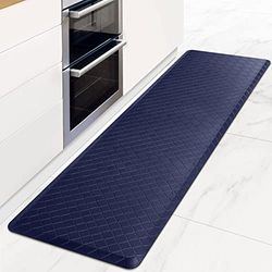 HappyTrends Tappeto da cucina antifatica, 43,9 x 152,4 cm, antiscivolo, impermeabile, comodo, ergonomico, per cucina, pavimento, casa, ufficio, lavandino, lavanderia, blu