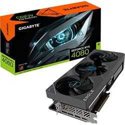 GIGABYTE GeForce RTX 4080 EAGLE 16GB Graphics Card - 16GB DDR6X, PCI-E 4.0, Core 2505Mhz, RGB, DP 1.4, HDMI 2.1a, NVIDIA DLSS 3, Ada Lovelace Arch, GV-N4080EAGLE-16GD