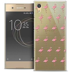 Caseink - Beschermhoes voor Sony Xperia XA1 (5) [Crystal Rigide Motief HD Collectie Patroon Ontwerp Les Flamants Roses Dots - Flexibel - Ultra dun - Gedrukt in Frankrijk]